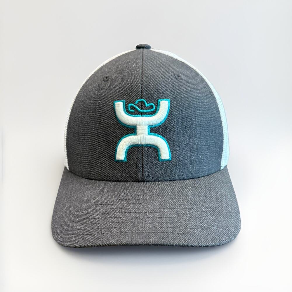 HOOEY Mens Coach Structured Gray White Adjustable SnapBack Hat Baseball Cap